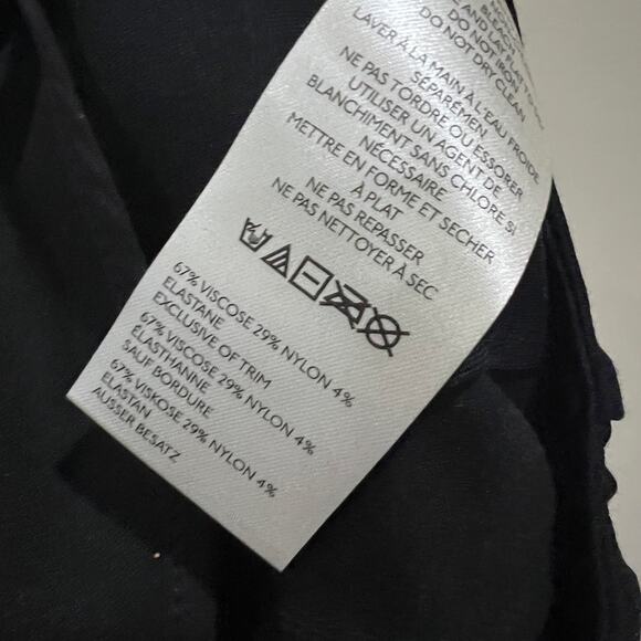 Anthropologie X Maeve The Colette Cropped Rhinestone Pocket Pants Black Size 27 - Picture 11 of 11